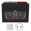 (US Plug Wine Red) 2 Watch Winder Double Headed Vertical Light Adjustable Height Silent 1