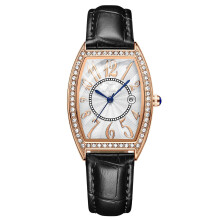 (Black) Women Rhinestone Alloy Waterproof Watch Green