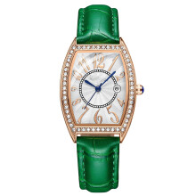 (Green) Women Rhinestone Alloy Waterproof Watch Green
