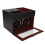 (US Plug Wine Red) 2 Watch Winder Double Headed Vertical Light Adjustable Height Silent 5