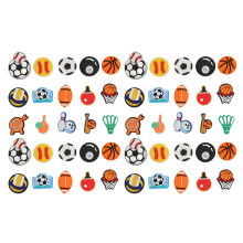 50pcs Sports Ball Shoe Charms Bright Color Cute Kids Adult Decor