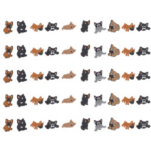 50pcs cartoon animal shoe decorations PVC cute dog clog pins