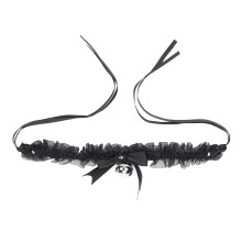 (Black) Bow Bell Choker Retro Bowknot Necklace for Women Girls Black