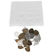 Silicone Pendant Tray Mold Jewelry Casting DIY Craft