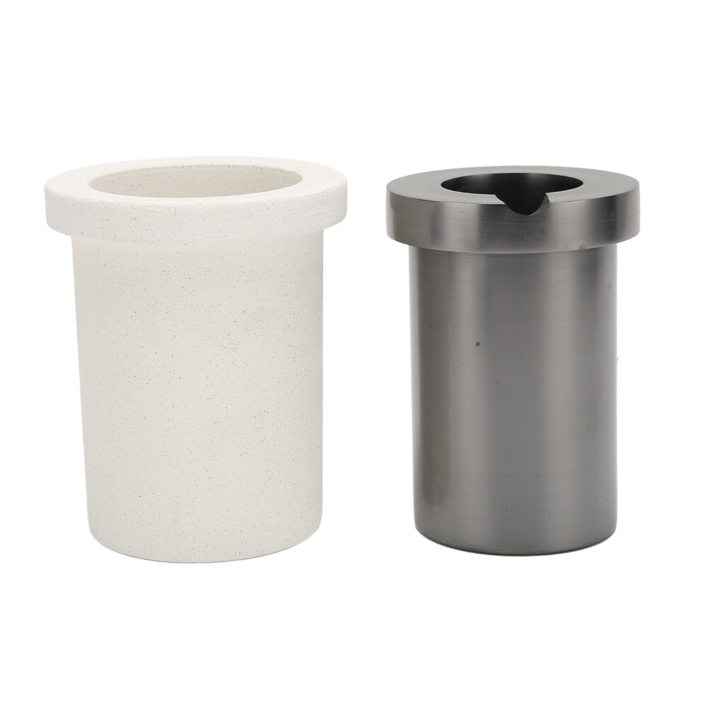 (H1kg) Graphite Crucible Set For Induction Melting Furnace Gold