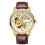 Men Watch Automatic Skeleton Diamond Leather Band Luminous 3ATM 2