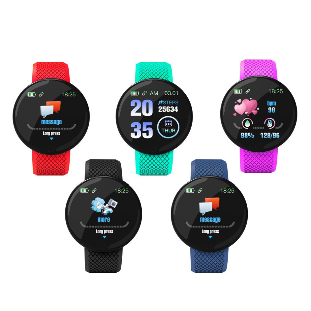 D18 1.3In Smartwatch Sports Waterproof Heart Rate Sleep Monitor 667859204203