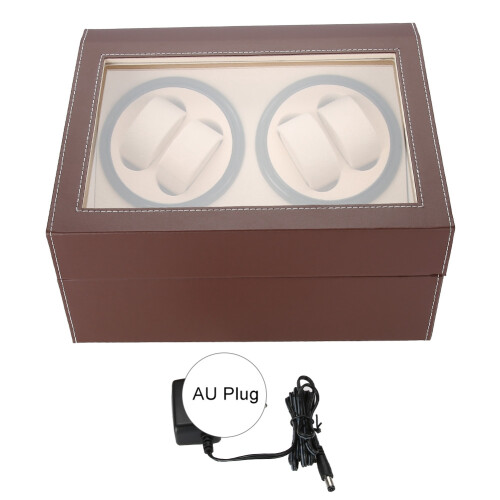 Automatic Watch Winder for 4 Watches (Brown)