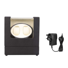 2+0 Automatic Watch Winder Box for Mechanical Watch (Beige)