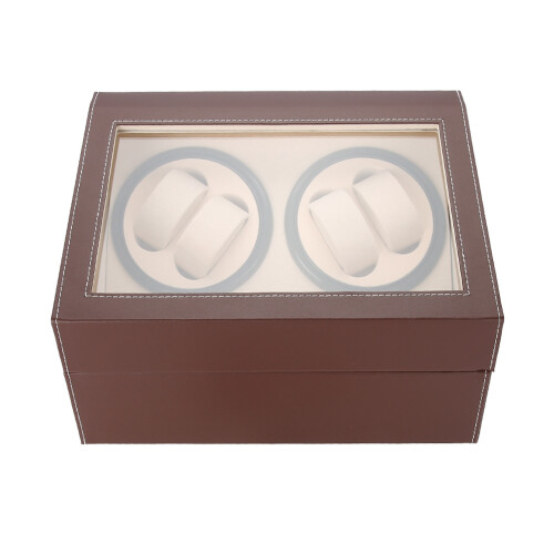 Automatic Watch Winder for 4 Watches (Brown) 1