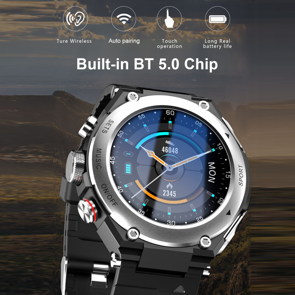 Lemfo T92 2-In-1 Smart Watch Bt Earbuds 1.28" Ips Touch Bt5.0 667859206160