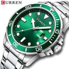 Men Quartz Watch Analog Stainless Steel Luminous Calendar 3ATM