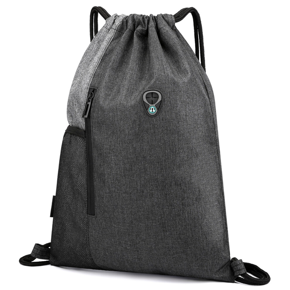 Gym Sack with Earphones Jack Drawstring Water-resistant Backpack Light-image-OPC-PMMVFKN-NEW
