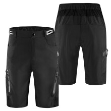 Men Loose Fit Bike Shorts Quick Dry 7 Pockets Summer Cycling Shorts