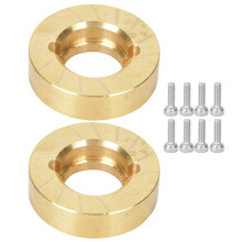 1Pair Steering Cup Wheel Weights Brass for 1/10 SCX10 ii