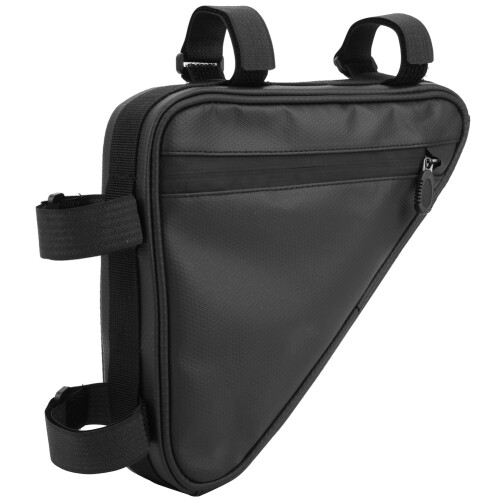 (Black) Black Tear Resistance Nylon Triangular Bike Front Bag 1