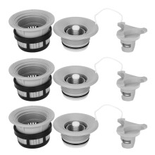 (gray) 3Pcs Safety Air Valve with Filter Mesh for Inflatable Tent Boat Kayak