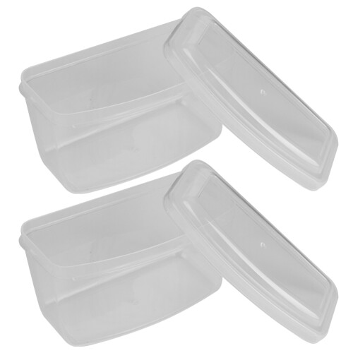 (Tranparent) 2Pcs PP Plastic Storage Box for Swimming Glasses Dustproof Case 2