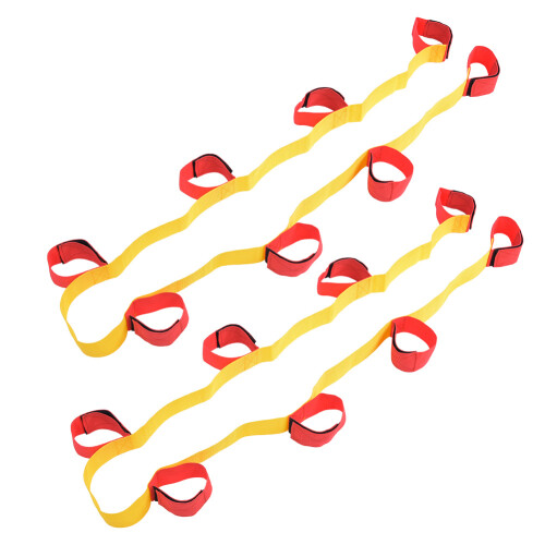(8 people belt) 1 Pair Multiplayer Legged Fixed Belt Teamwork Game Toy 8 People 2