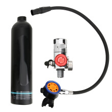 1L Diving Small Cylinder Rebreather Pure Metal Valve Black Equipment