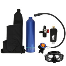 1L Blue Aluminum Empty Oxygen Cylinder W/ Metal Valve