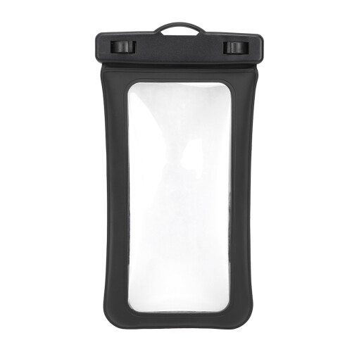 (Black) PVC Waterproof Floatable Phone Case Strap for Swimming Black 1