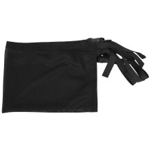 (Black) Black Polyester Webbing Ceiling Storage Bag Fixed Handle Net