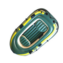 Green PVC Inflatable Three Person Rowing Air Boat Fishing Diving Tool