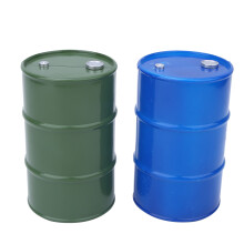 (Blue+Green) 2PCS Metal Mini Oil Drum Decor for 1/10 RC Crawler BlueGreen