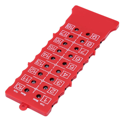 (Red Beads String) ABS Plastic Portable 18 Holes Golf Scoreboard Red Beads String 1