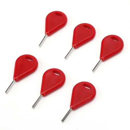 (Red) 6 Pcs Surfboard Fin Hex Key Black 1