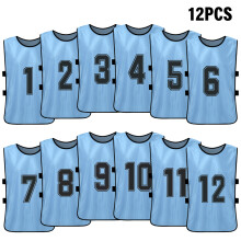 12 PCS Kids Football Pinnies Quick Drying Soccer Jerseys Training Bibs