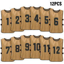 12 PCS Kids Football Pinnies Quick Drying Soccer Jerseys Youth Bibs