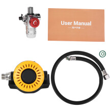 (Silver + red + black + yellow S409) 6061 Aviation Aluminum Scuba Valve Set Silver Red Black Yellow