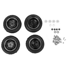 (Black MN-024BL) U-shaped Tire Rim Aluminum Alloy 4 Hole Black MN-024BL