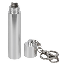 (Silver) Portable Snooker Cue Tip Shaper with Chain Metal Repair Tool Silver
