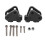 (Black) 2pcs Front Rear Lower Shock Linkage Mount Silver 1