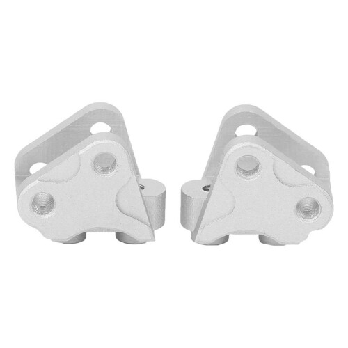 (Silver) 2pcs Front Rear Lower Shock Linkage Mount Silver 1