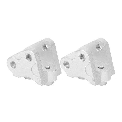 (Silver) 2pcs Front Rear Lower Shock Linkage Mount Silver 2