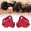 (Red) 2pcs Front Rear Lower Shock Linkage Mount Silver 4