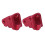 (Red) 2pcs Front Rear Lower Shock Linkage Mount Silver 3