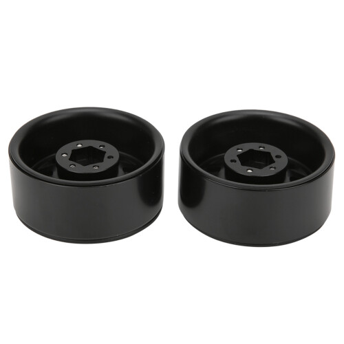 (Black) 2pcs Alloy Beadlock Wheel Rims White 1