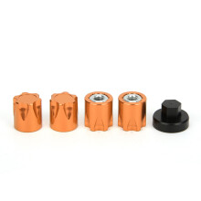 (Yellow) 4pcs Wheel Rim Center Cap M4 Nut Fit Traxxas TRX4 Axial SCX10