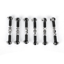 (black) 6 pcs Adjustable Servo Links Tie Rod Set 1/10 Buggy Car 47mm Red