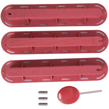 (red) 3Pcs Plastic Surfboard Fin Plug Base with Wrench Yellow