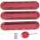 (red) 3Pcs Plastic Surfboard Fin Plug Base with Wrench Yellow 1