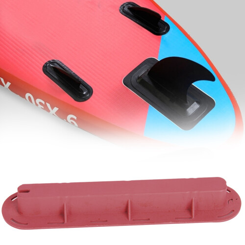 (red) 3Pcs Plastic Surfboard Fin Plug Base with Wrench Yellow 2