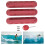 (red) 3Pcs Plastic Surfboard Fin Plug Base with Wrench Yellow 5
