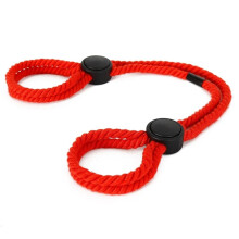 Sex Bondage Adjustable BDSM Rope And Handcuff Set, Red, Wrist Restraints For Women And Men, Fetish Toys