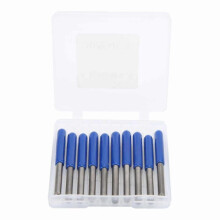 10pcs 3.175mm Router Bit Tungsten Steel Milling Cutter for Wood Carving Engraving30 X 0.3mm